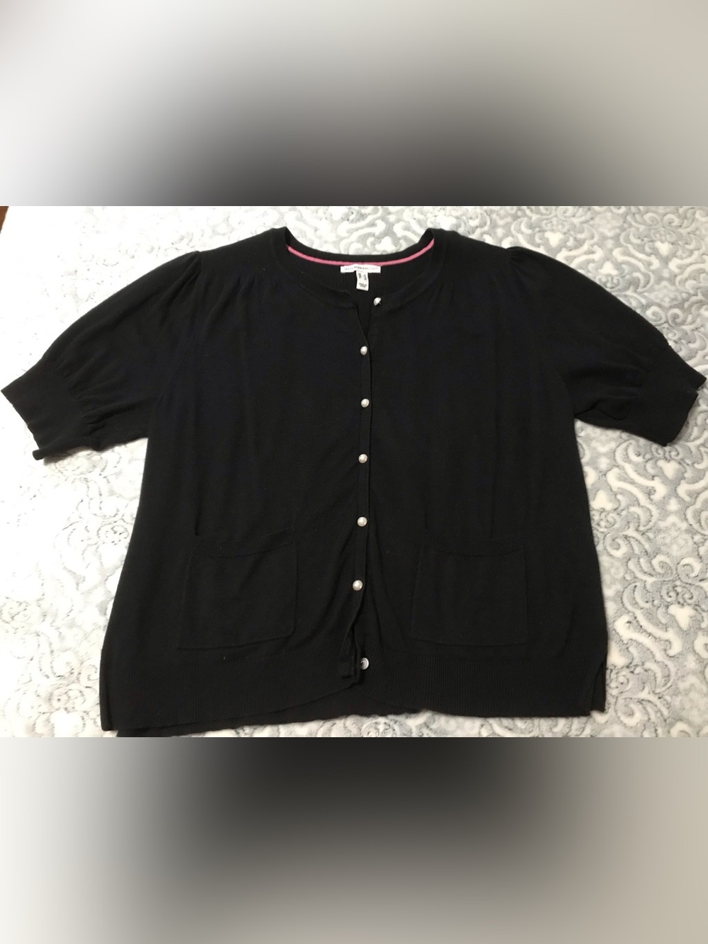 Isaac Mizrahi Live! Black Cardigan Large